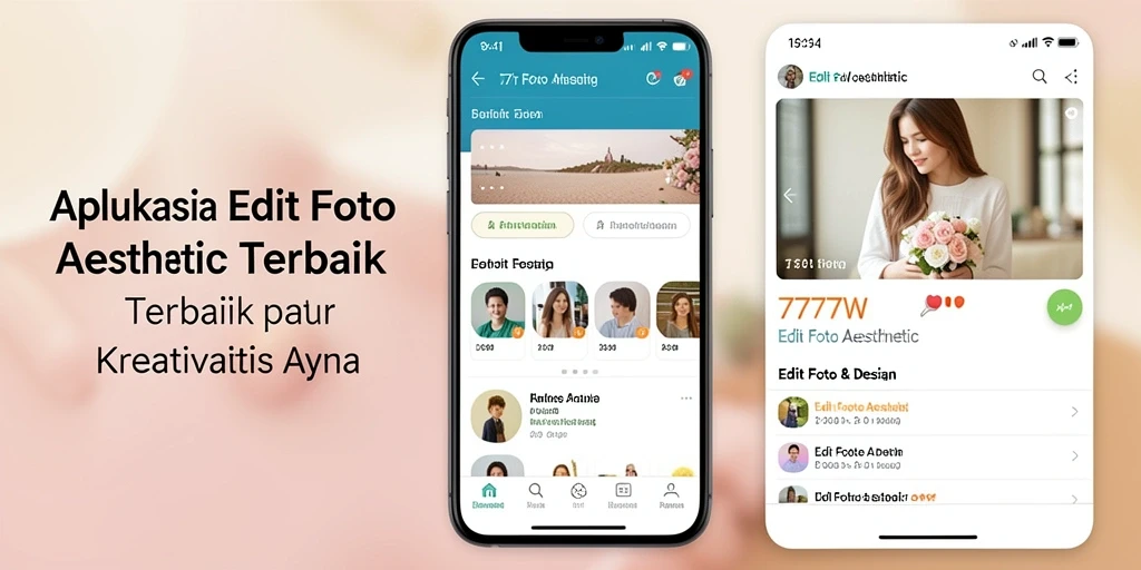 Tampilan antarmuka aplikasi 7777W yang aesthetic dan mudah digunakan.