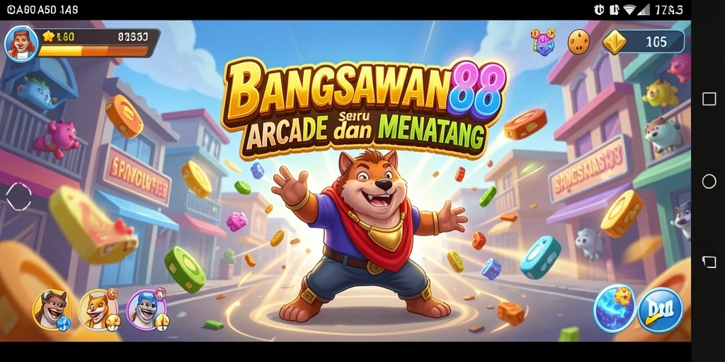 Tampilan antarmuka BANGSAWAN88 yang menarik dan penuh warna.