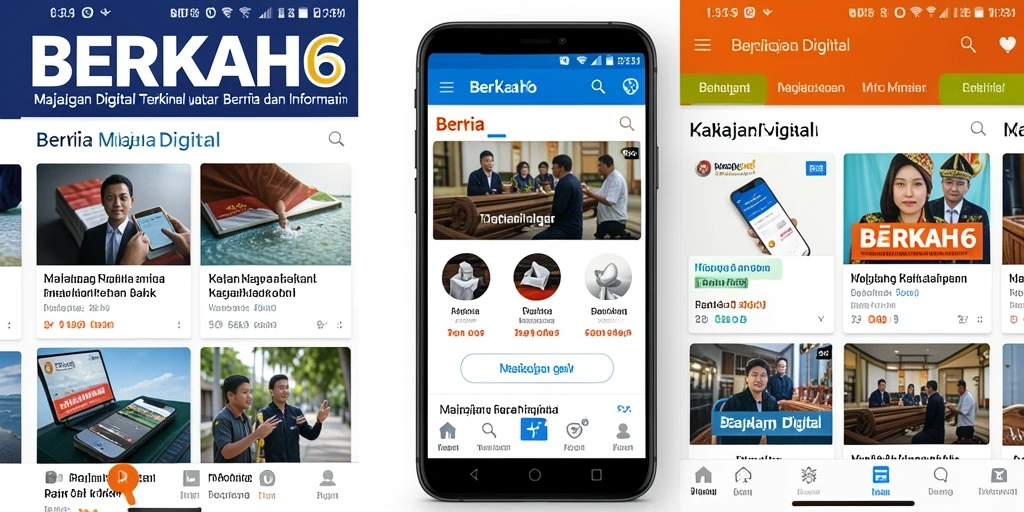 Tampilan antarmuka intuitif aplikasi Majalah Digital BERKAH6.