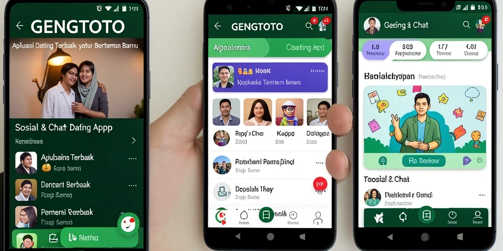 Antarmuka GENGTOTO yang intuitif untuk pengguna Dating App.