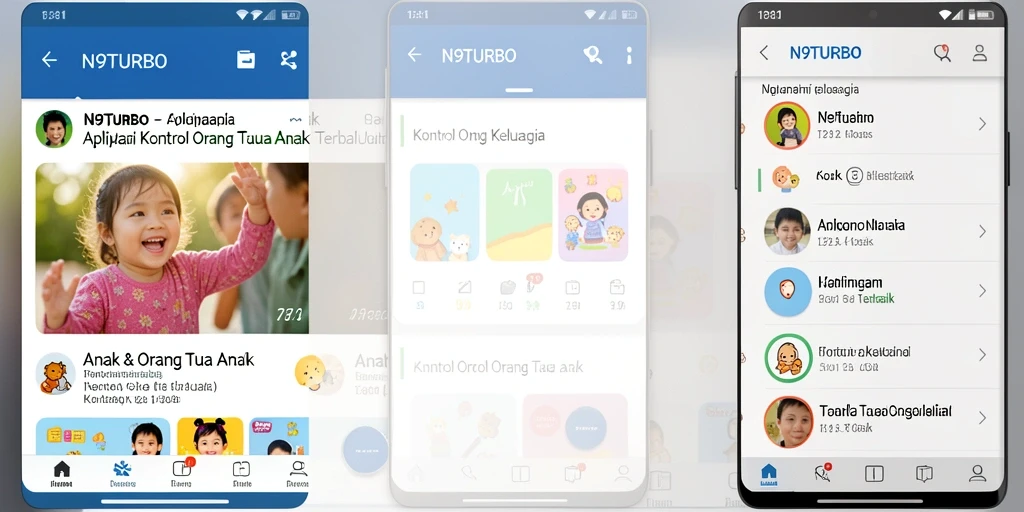 Antarmuka N9TURBO yang intuitif untuk kontrol orang tua.