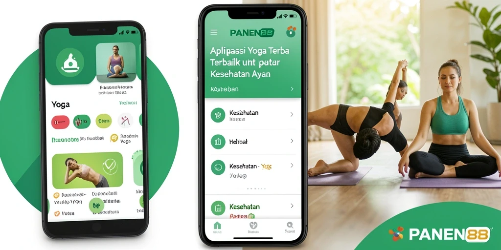Antarmuka aplikasi PANEN88 yang ramah pengguna saat berlatih Yoga.