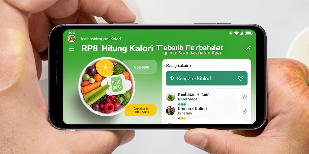 Antarmuka sederhana RP8 untuk menghitung kalori dengan mudah.