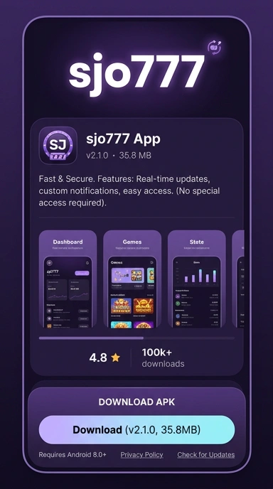 Tampilan halaman APK sjo777